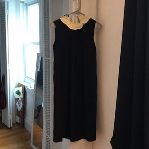 Lauren Moffat black Silk dress knee length